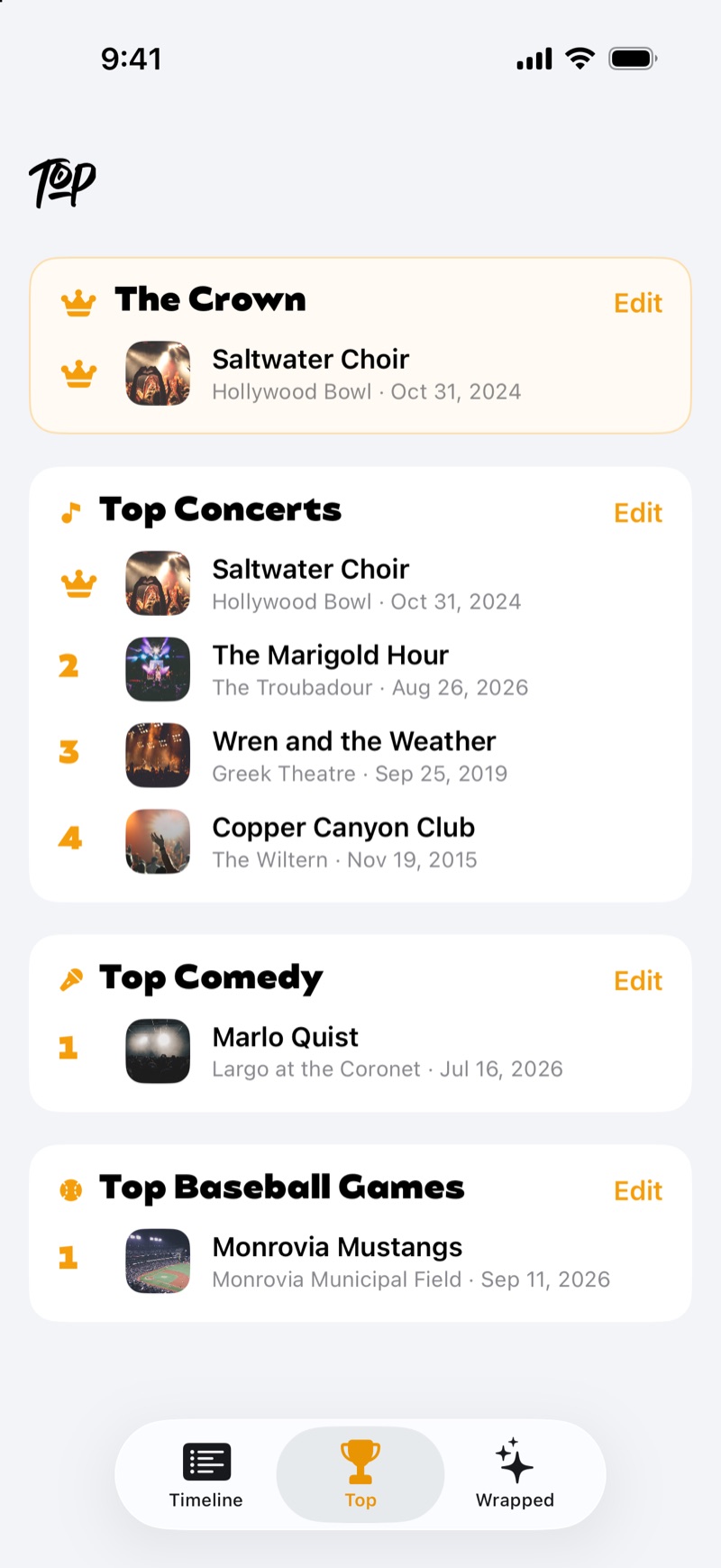 The Top shelf: the Crown, ranked concerts, top comedy, top baseball game